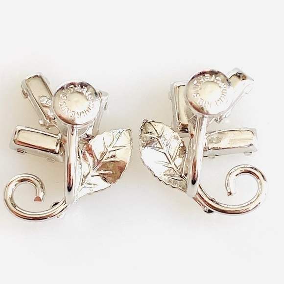 Earrings Sorrento Sterling Silver Screw Back Earrings Vintage Glass Crystals - Picture 5 of 9